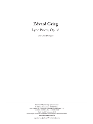 Book cover for Lyric Pieces, Op. 38