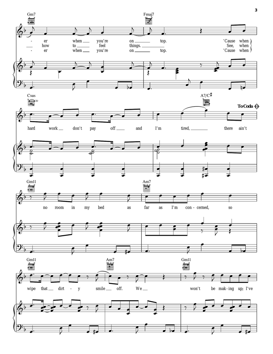 Right As Rain Right As Rain Piano, Vocal, Guitar scores gallery preview page 3