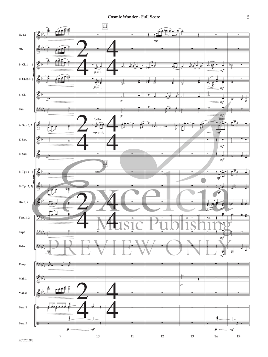 Cosmic Wonder (Score) Cosmic Wonder (Score) Concert Band scores gallery preview page 5