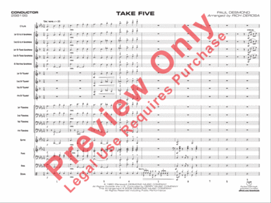 Take Five Jazz Ensemble scores gallery preview page 5