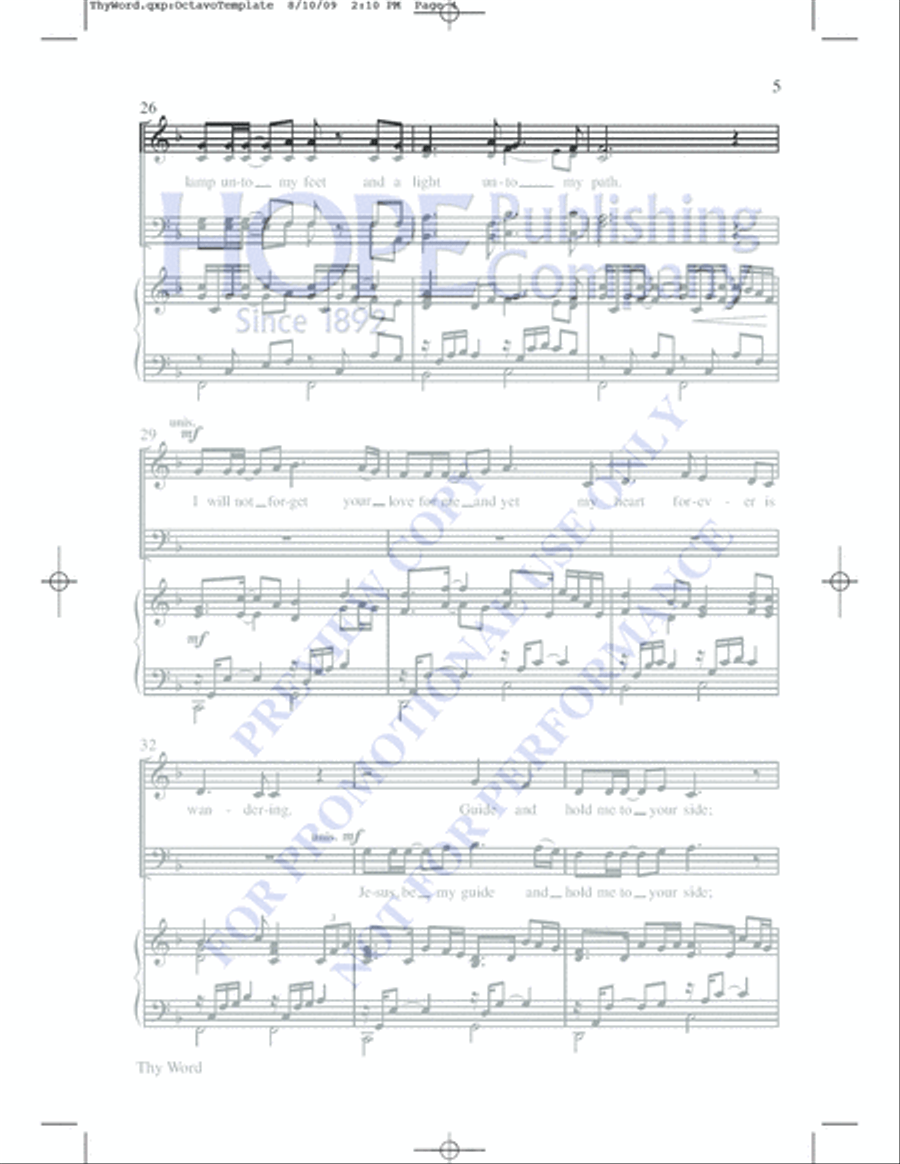 Thy Word Thy Word 4-Part scores gallery preview page 5