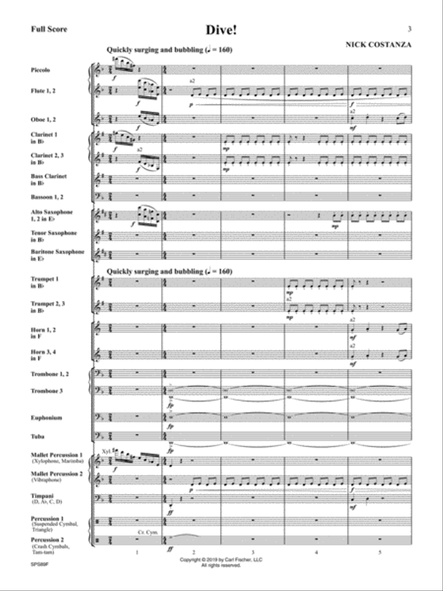 Dive! Concert Band scores gallery preview page 2