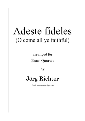 Book cover for Adeste fideles (O Come All Ye Faithful) for Brass Quartet
