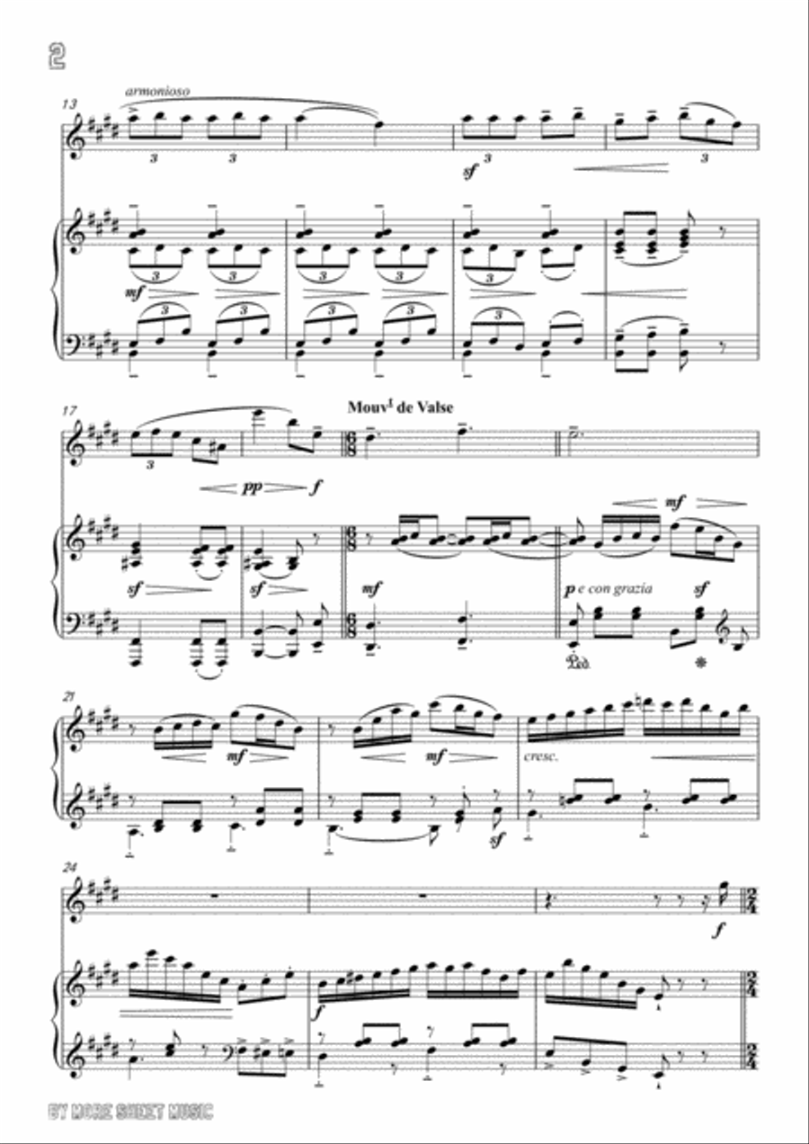 Chabrier-Ballade des gros dindons,for Violin and Piano Voice scores gallery preview page 4