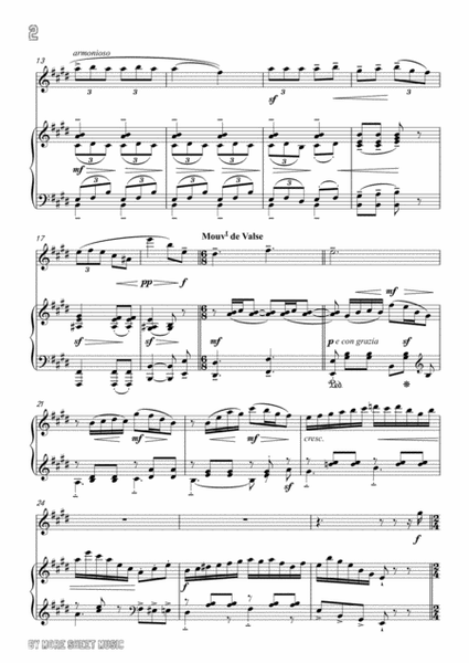 Chabrier-Ballade des gros dindons,for Violin and Piano image number null