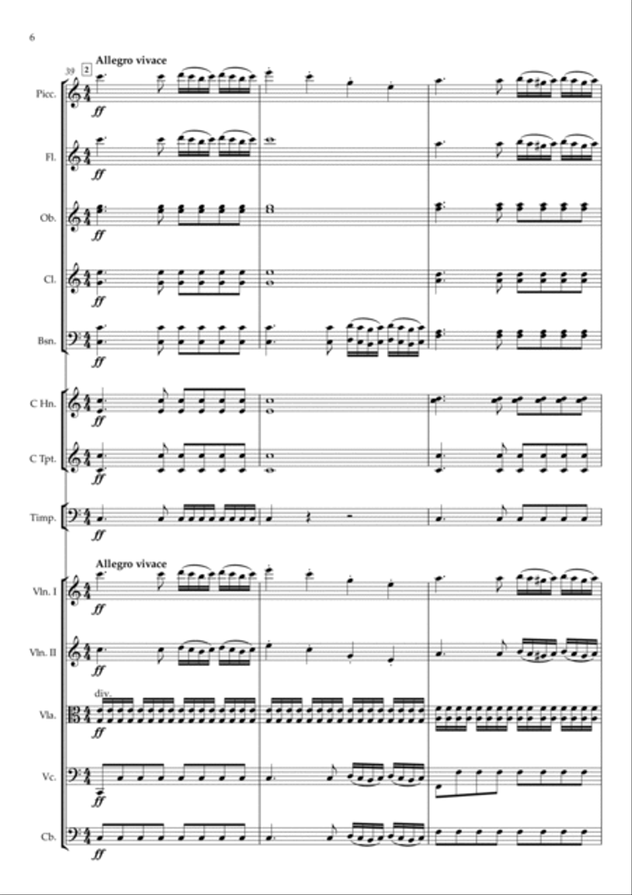 Overture to the vaudeville 'Young Mother and the 48 Year Old Fiance' Full Orchestra scores gallery preview page 6