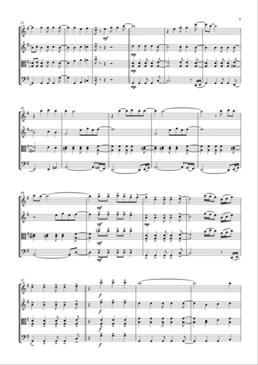 Oh Happy Day Oh Happy Day String Quartet scores gallery preview page 3
