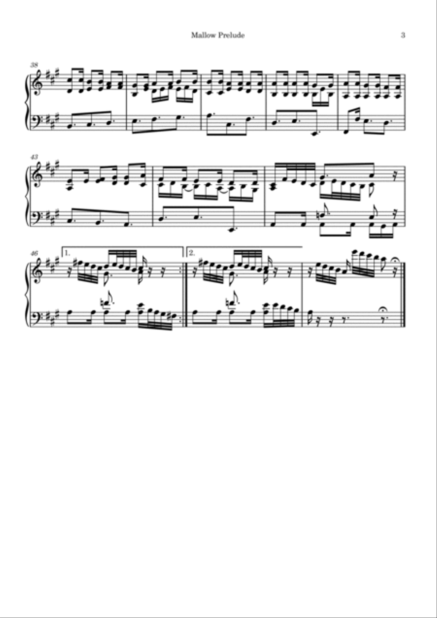 Mallow Prelude & Fugue Piano Solo scores gallery preview page 3
