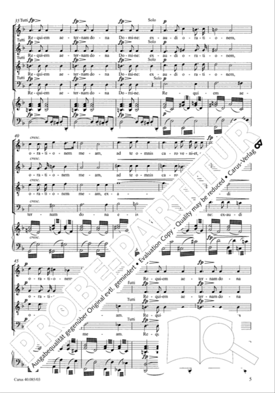 Missa pro defunctis Missa pro defunctis 4-Part scores gallery preview page 6