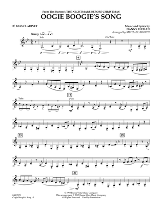 Book cover for Oogie Boogie's Song (from The Nightmare Before Christmas) - Bb Bass Clarinet