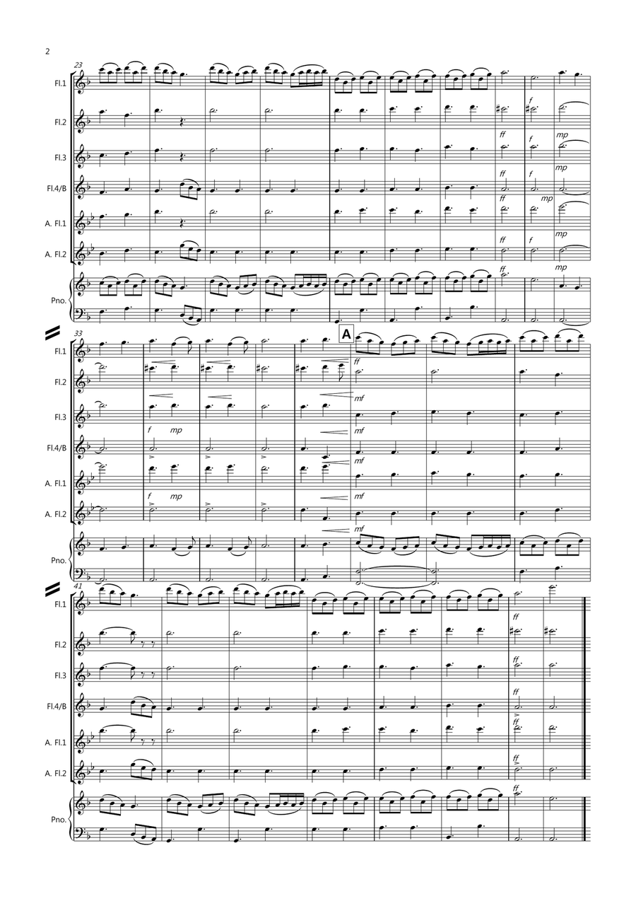 Morning Mood (from Peer Gynt) for Flute Quartet Morning Mood (from Peer Gynt) for Flute Quartet Flute Quartet scores gallery preview page 2