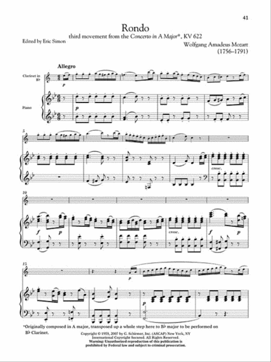 The Clarinet Collection Clarinet Solo scores gallery preview page 5