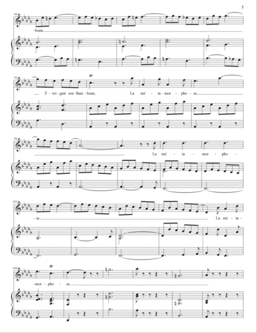 RAMEAU: Aux langueurs d’Apollon (transposed to D-flat major, and C major) Voice scores gallery preview page 6