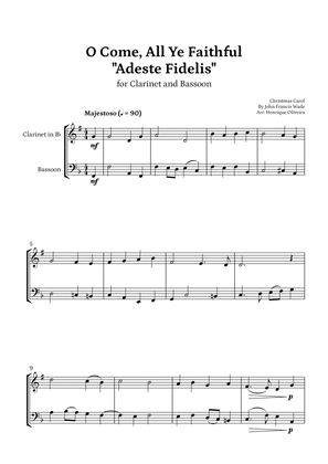O Come, All Ye Faithful (Adeste Fidelis) - Clarinet and Bassoon