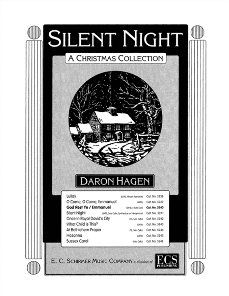 Silent Night-A Christmas Collection: God Rest Ye / Emmanuel 4-Part scores gallery preview page 1