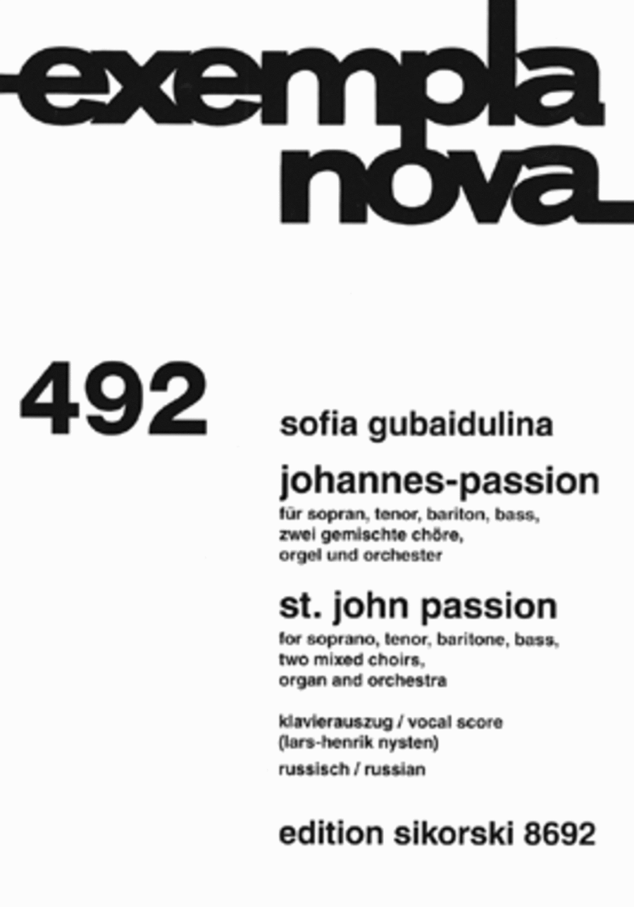 Sofia Gubaidulina : St. John Passion
