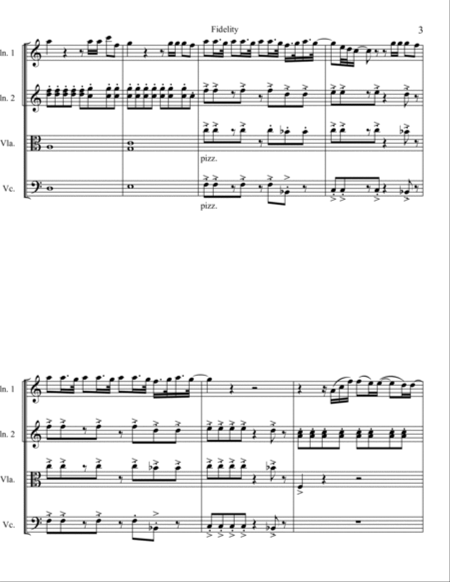 Fidelity String Quartet scores gallery preview page 3