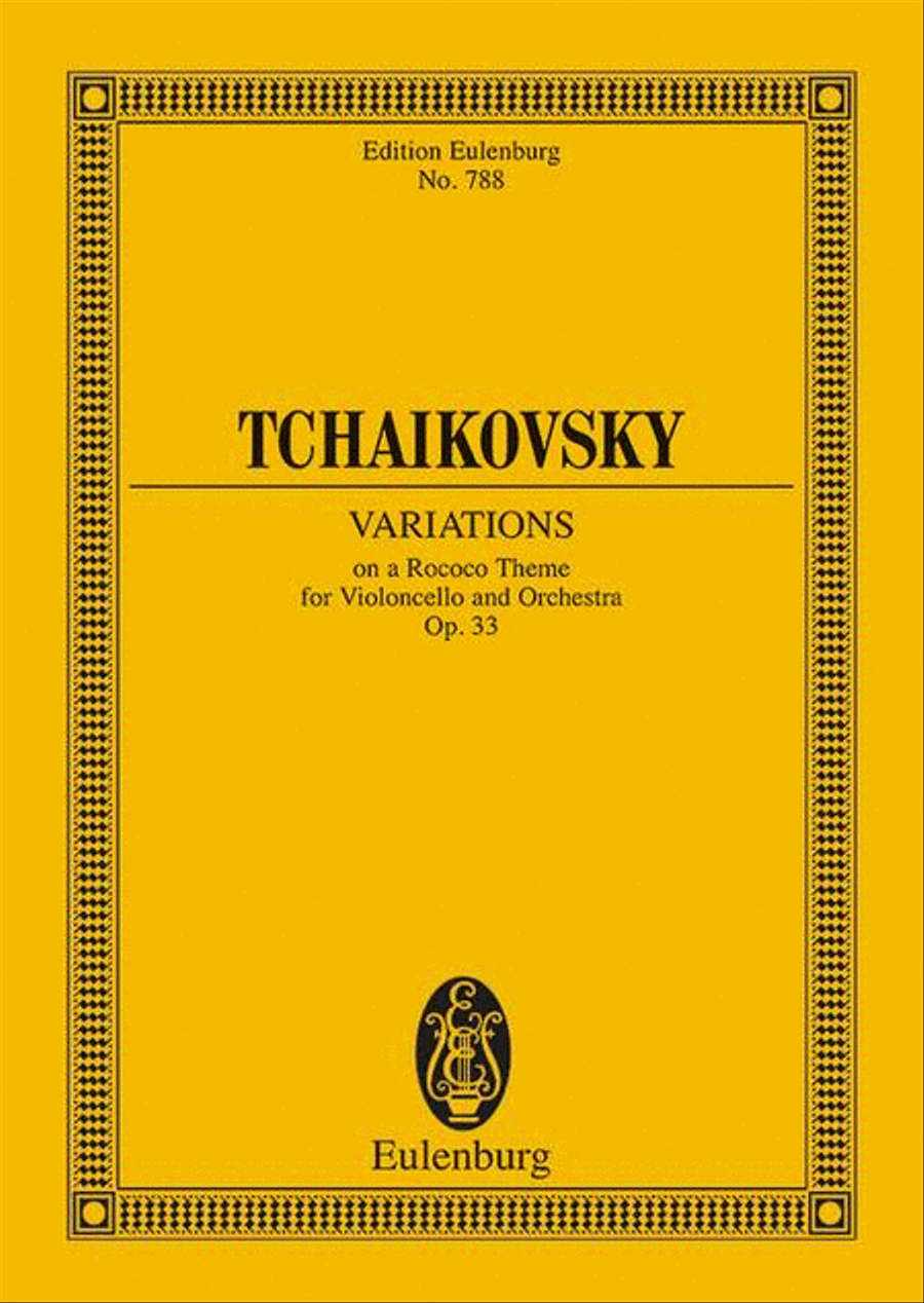 Variations on a Rococo Theme, Op. 33 Orchestra scores gallery preview page 1