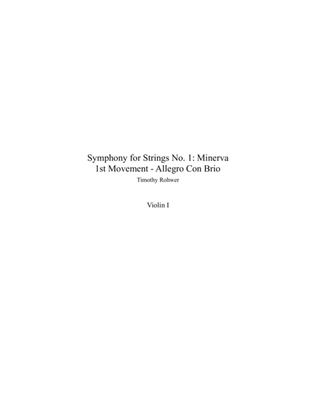 Symphony for Strings No. 1 "Minvera" 1st Movement - Allegro Con Brio (Set of Parts)