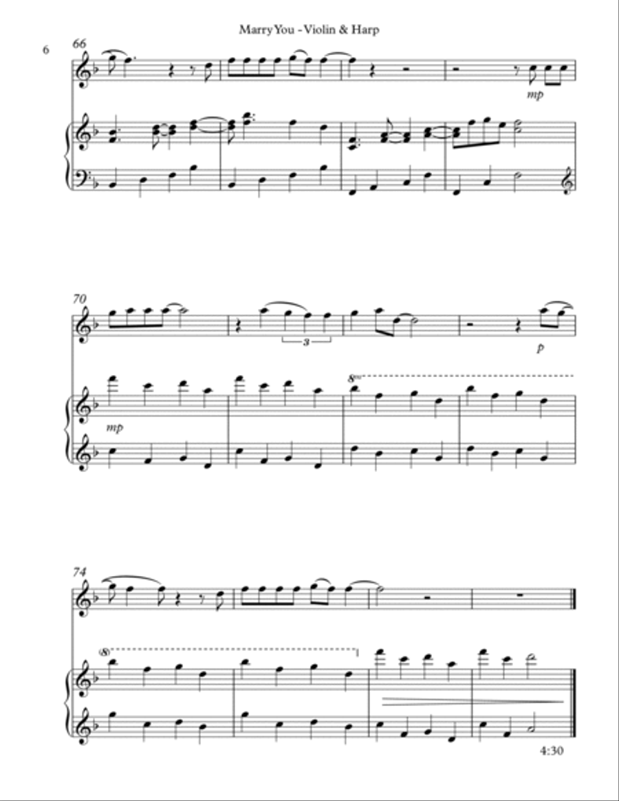 Marry You String Duet scores gallery preview page 6