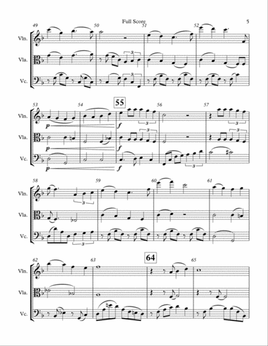 A Whole New World (from 'Aladdin') String Trio scores gallery preview page 5