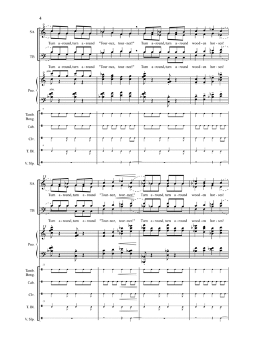Tournez, Tournez! 4-Part scores gallery preview page 7