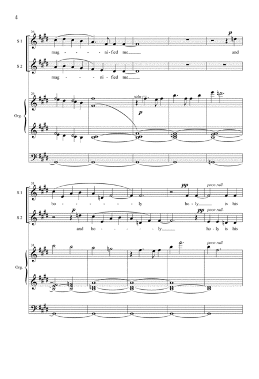 Magnificat and Nunc Dimittis in E SSA scores gallery preview page 3