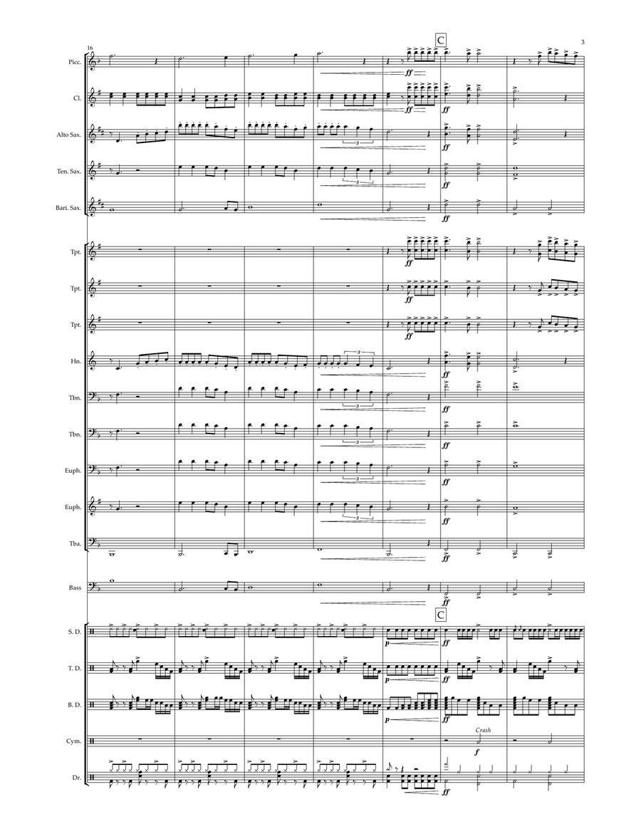 Wrecking Ball Marching Band scores gallery preview page 3