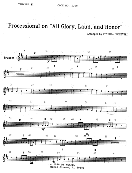 Processional On  All Glory, Laud and Honor 