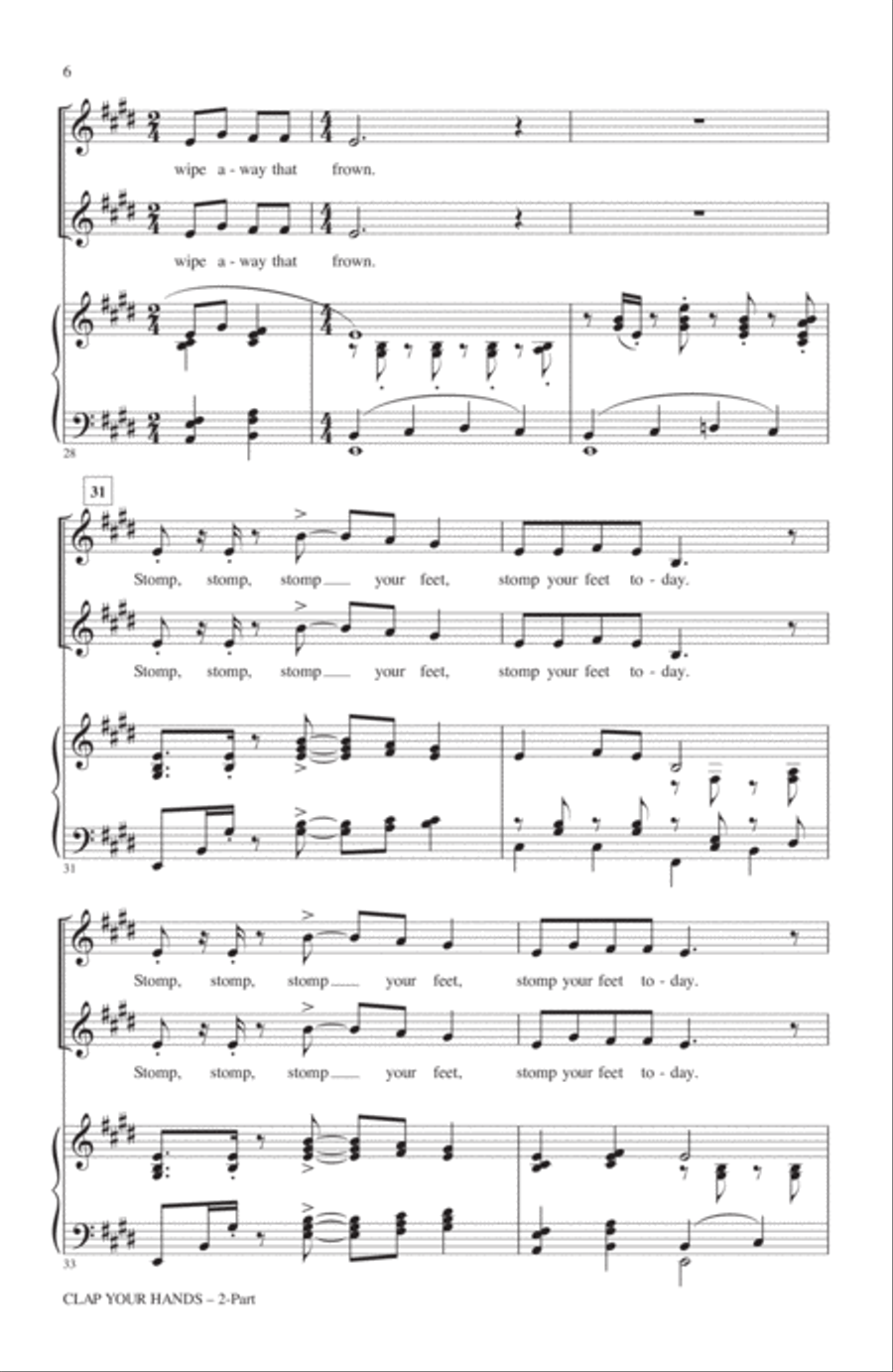 Clap Your Hands Clap Your Hands 2-Part scores gallery preview page 4