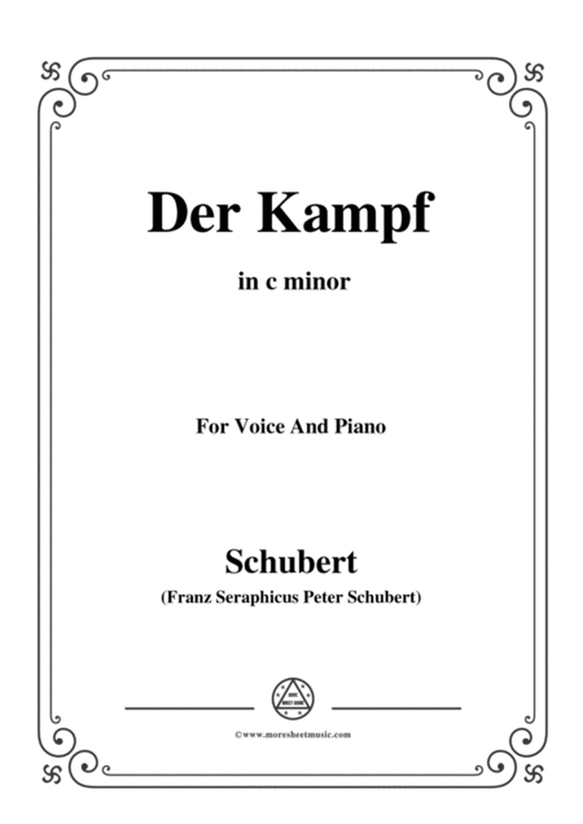 Schubert-Der Kampf,Op.110,in c minor,for Voice&Piano image number null