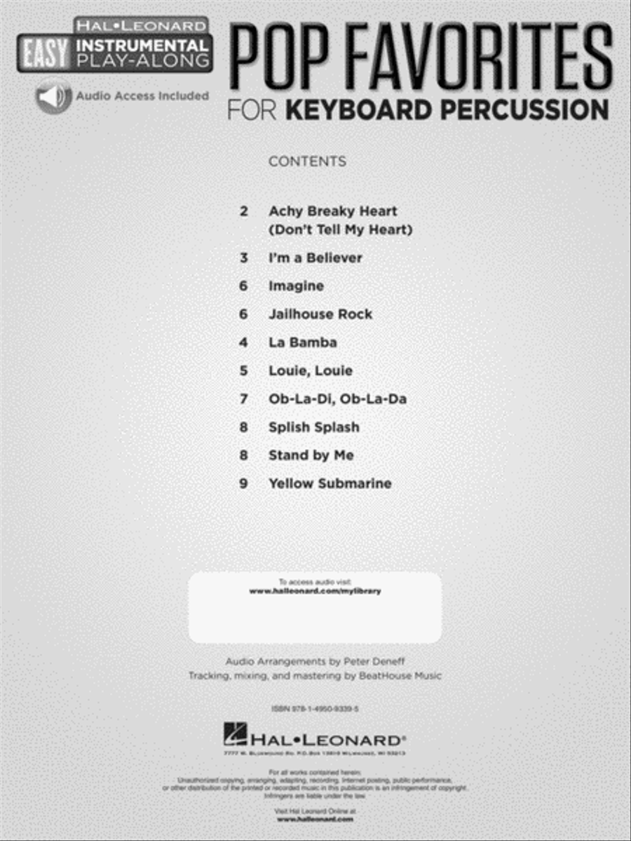 Pop Favorites - 10 Fun Hits Percussion scores gallery preview page 2