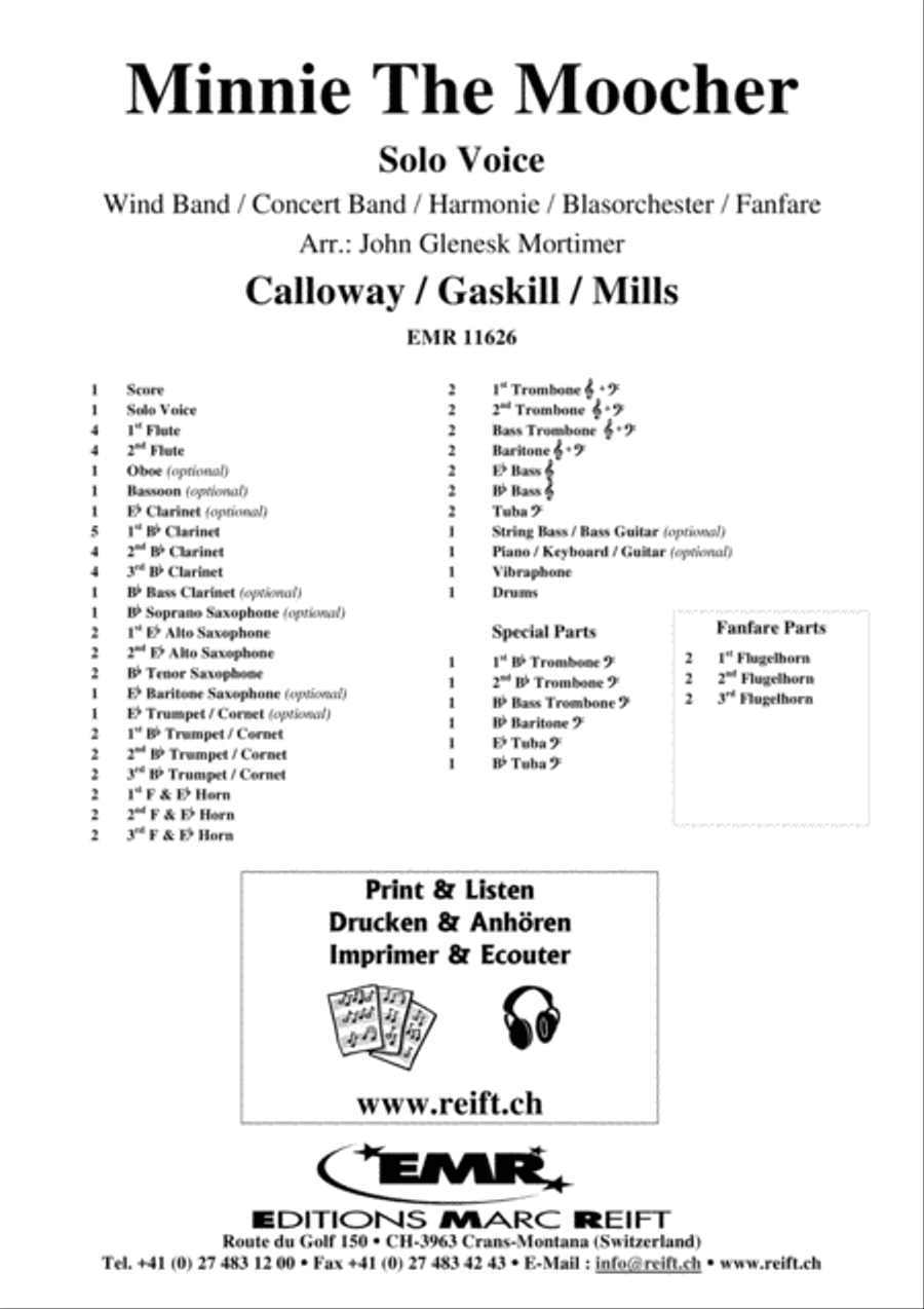 Minnie The Moocher Concert Band scores gallery preview page 2
