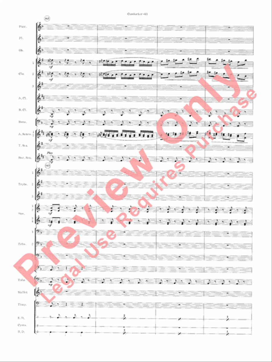 Carmen Suite Concert Band scores gallery preview page 43
