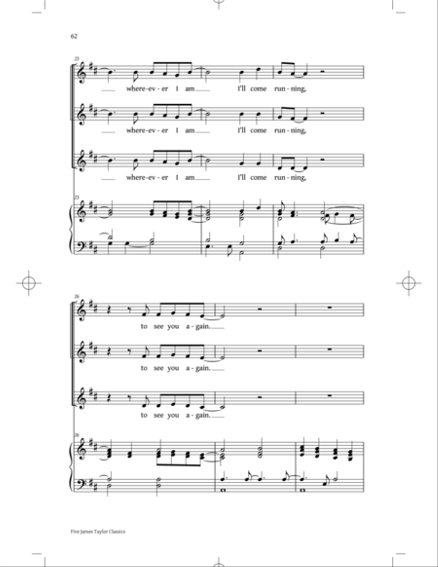 You've Got A Friend: Five James Taylor Classics SSA scores gallery preview page 60