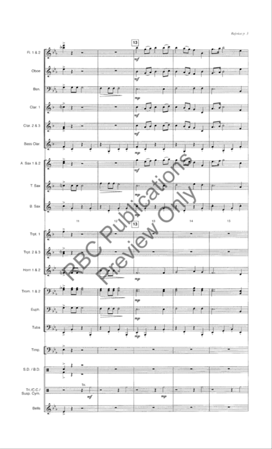 Rejoice Concert Band scores gallery preview page 6