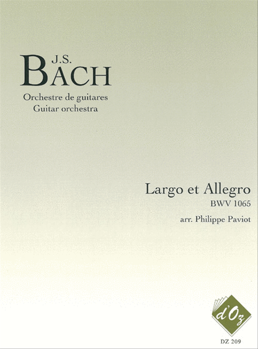Largo et Allegro, BWV 1065 Guitar Ensemble scores gallery preview page 1