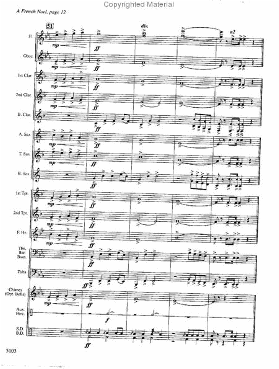 A French Noel Concert Band scores gallery preview page 12