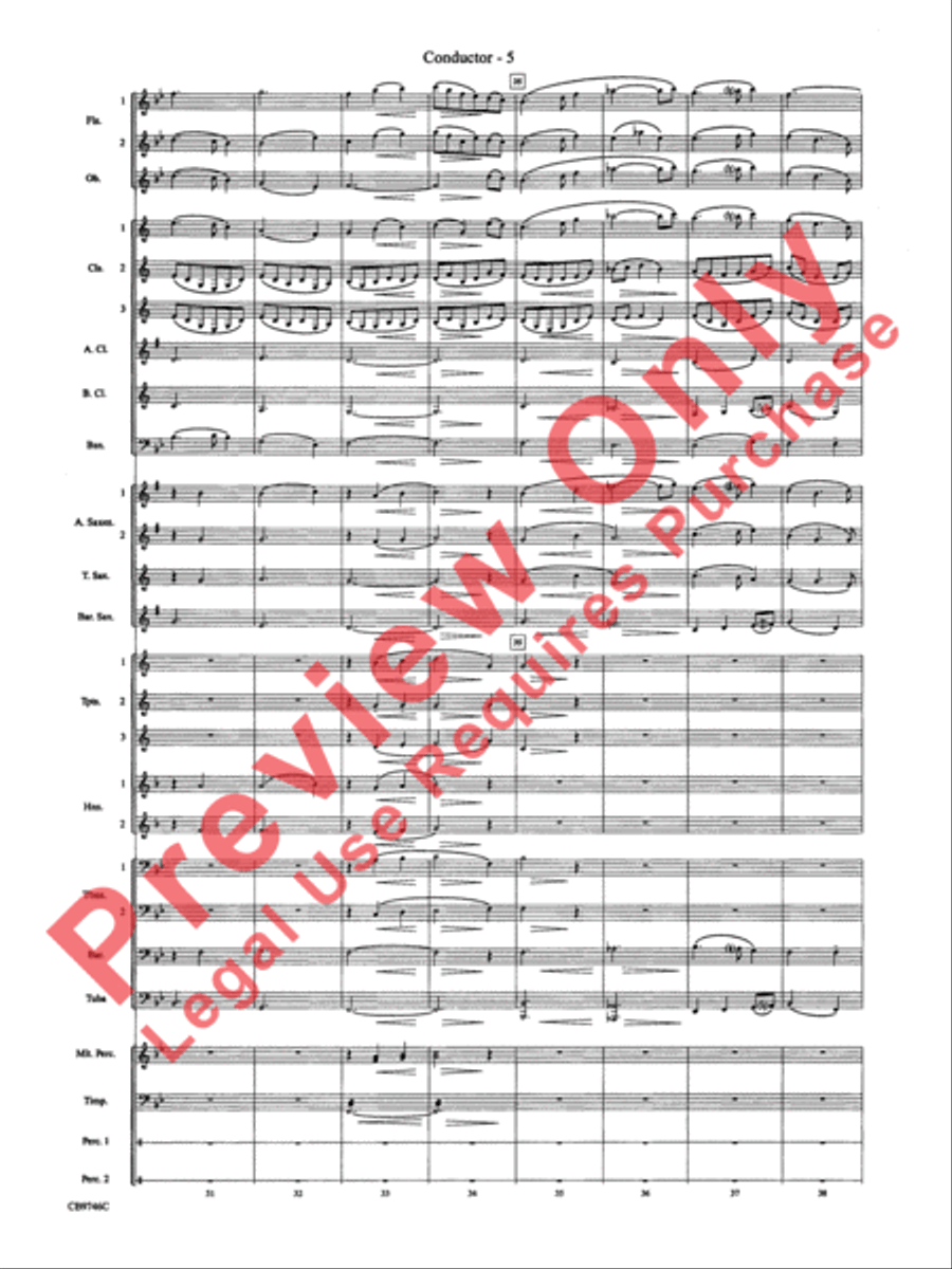 Ashokan Farewell (from The Civil War) Concert Band scores gallery preview page 7