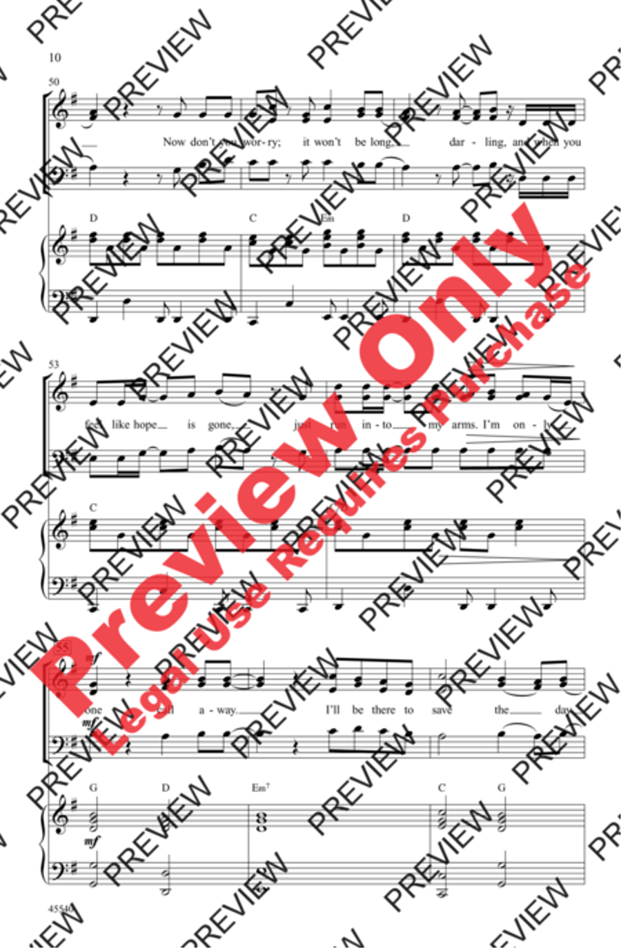 One Call Away One Call Away 3-Part scores gallery preview page 9