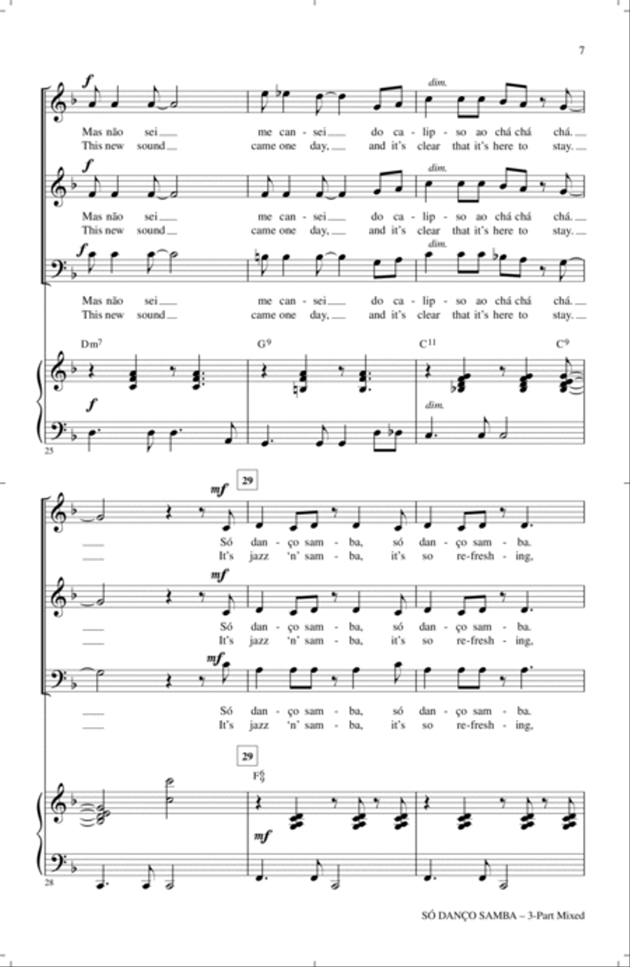 So Danco Samba (Jazz 'N' Samba) 3-Part scores gallery preview page 5