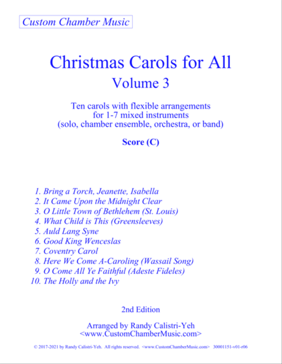 Christmas Carols for All, Volume 3 (Flexible Ensemble) image number null