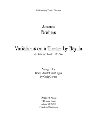 Book cover for Variations on a Theme by Haydn (for Organ and Brass Quintet)