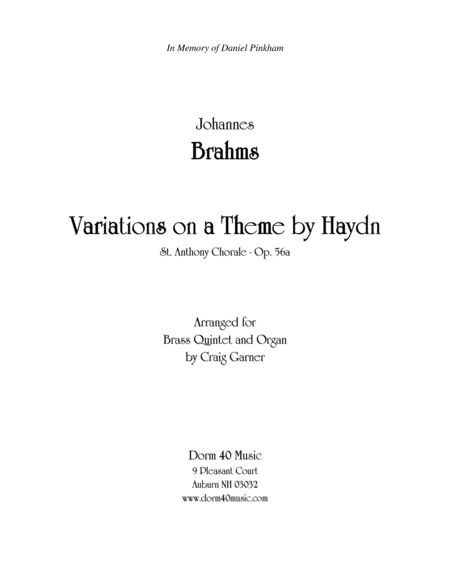 Variations on a Theme by Haydn (for Organ and Brass Quintet) image number null