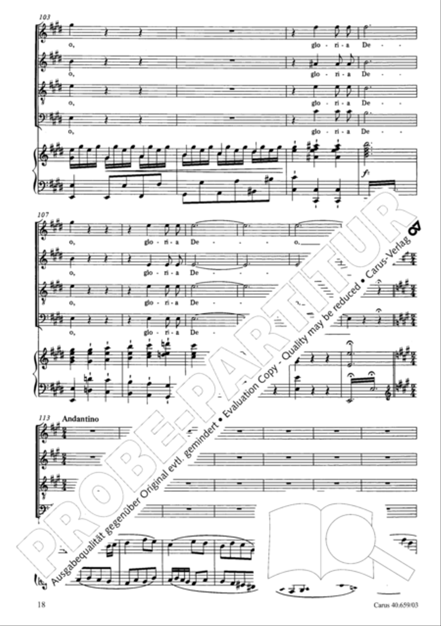 Mass in A flat major (Messe in As) 4-Part scores gallery preview page 19
