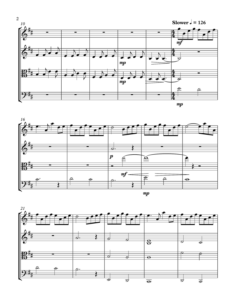 All My Life String Quartet scores gallery preview page 2