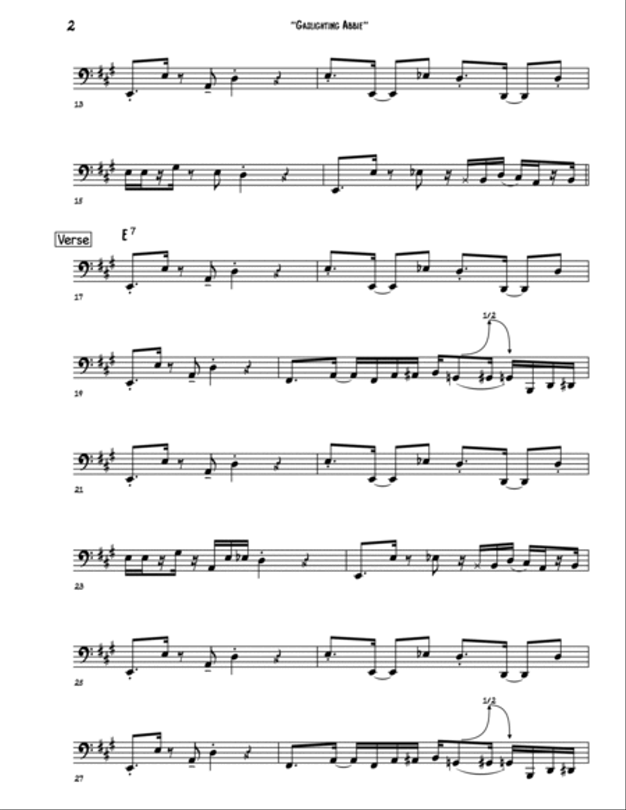 Gaslighting Abbie Bass Guitar scores gallery preview page 2