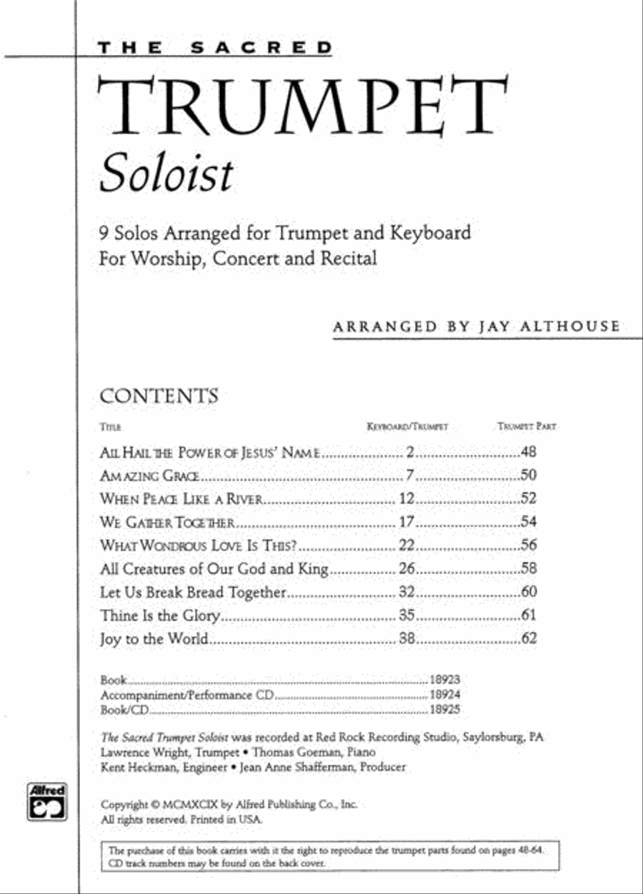 The Sacred Trumpet Soloist Cornet scores gallery preview page 2