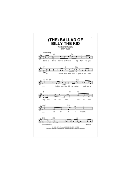 (The) Ballad Of Billy The Kid
