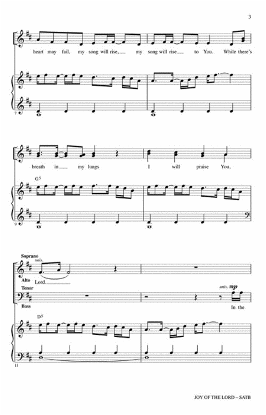 Joy of the Lord 4-Part scores gallery preview page 3